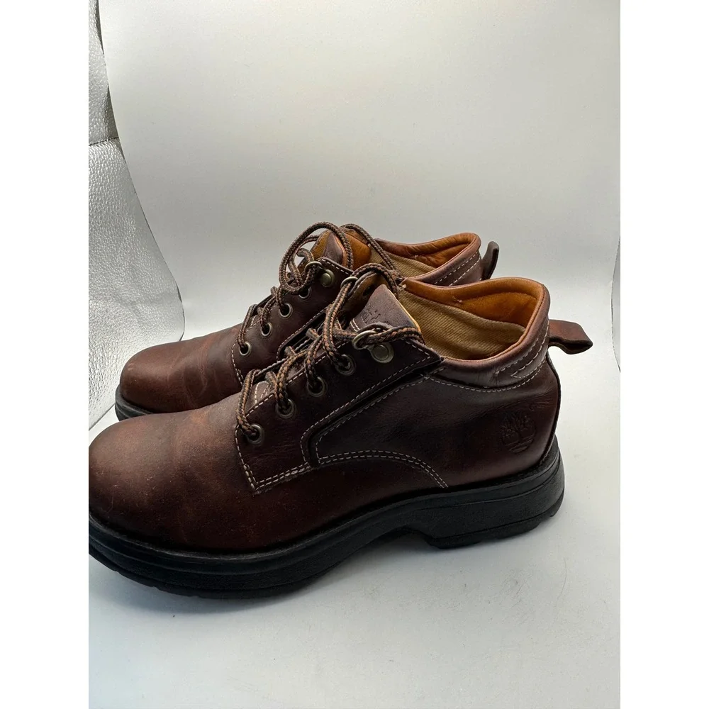 Timberland Mens‎ Brown Leather Lace Up Chukka Boots Size 8M Style 83309